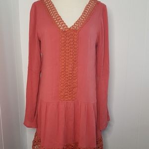 Women's Altar'd State crochet long sleeve dres